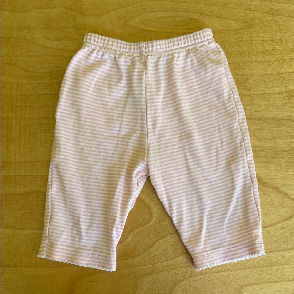 Kissy Kissy Pink & White Striped Baby Leggings